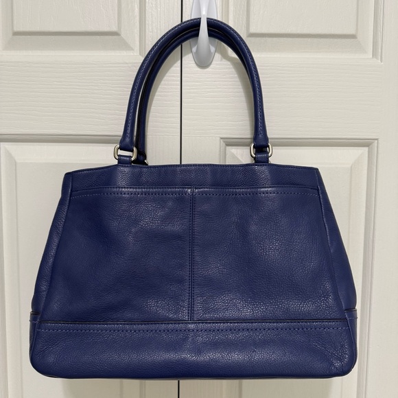 Coach Park Pebbled Leather Carryall Satchel F23280 French Blue - Picture 4 of 17